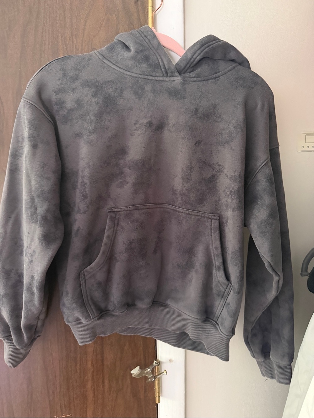 Charcoal Tie-Dye Cozy Hoodie